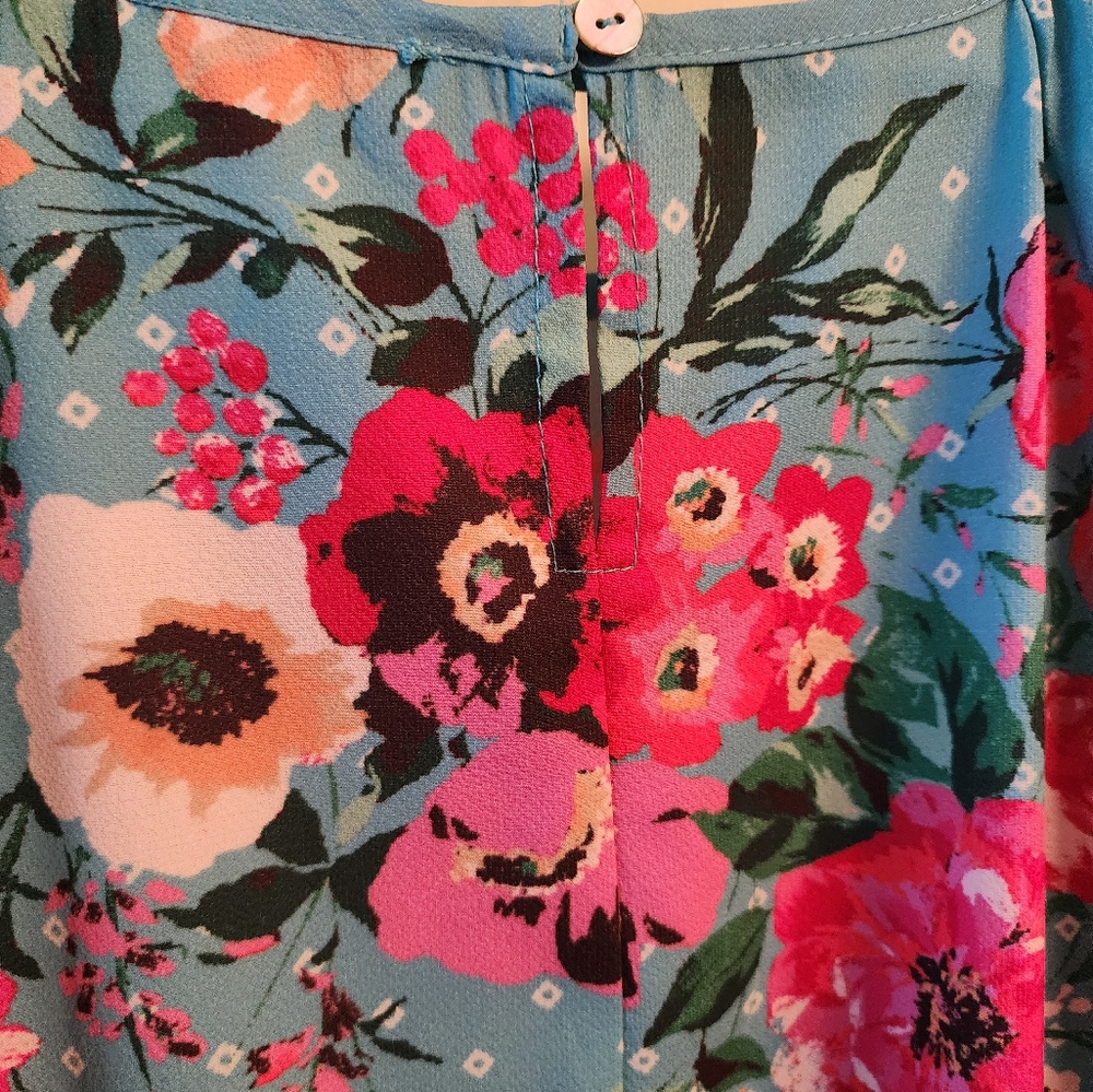 Print dress, aquarium floral